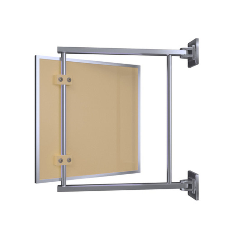 Pivot-N-Vue Double Hinged Mirror Rectangular, 11" x 11", Polished Chrome