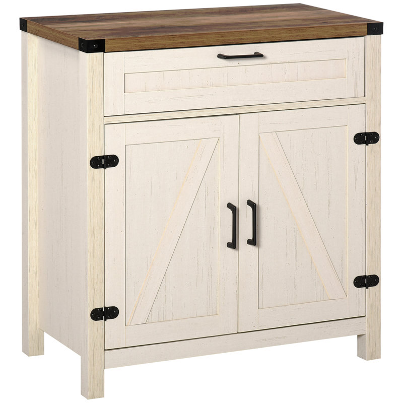 Buffet Farmhouse avec 2 portes de grange et armoire de rangement pour le salon