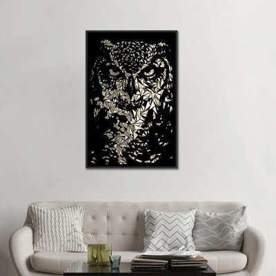 « hibou », impression sur toile