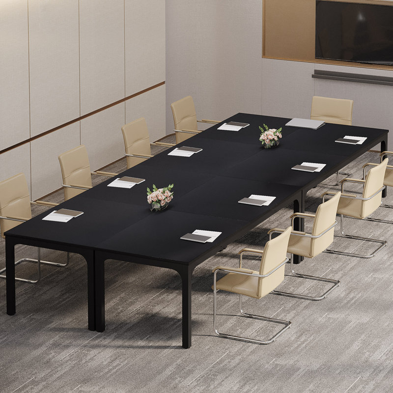 Table de conférence 6,5 pi, table de réunion, Noir