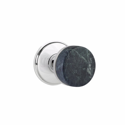 Ensemble de boutons Emtek Select, rosette Watford, tige conique, bouton en marbre vert