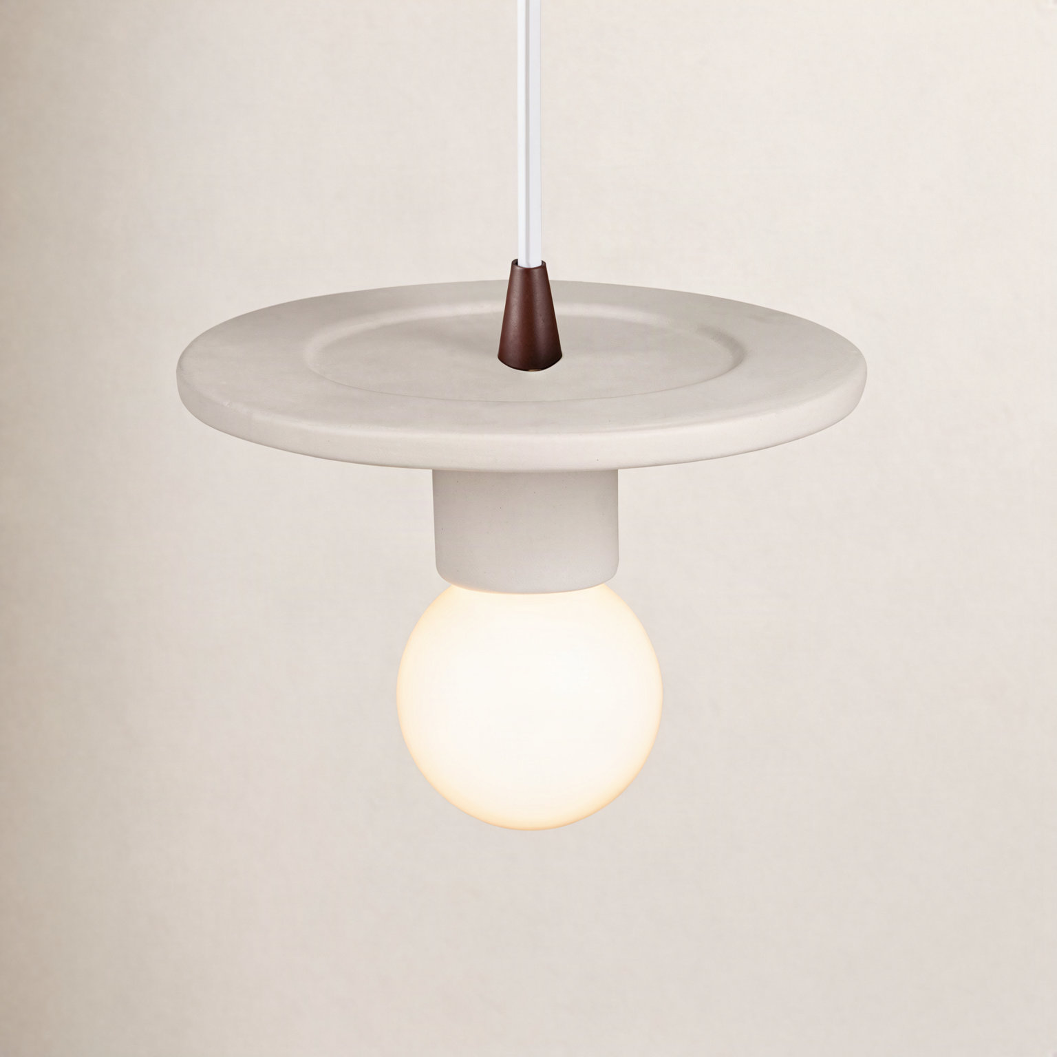 Leni Dimmable 1 - Light Pendant, Bisque, Dark Bronze