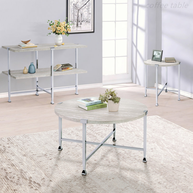 Table basse de salon avec plateau en bois