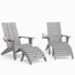 Chaise Adirondack d'extérieur en plastique avec repose-pieds