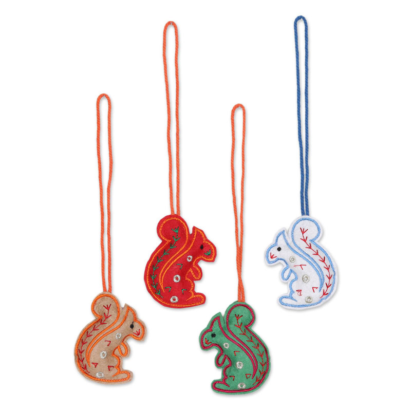 Ornement figurine suspendu écureuil greeting