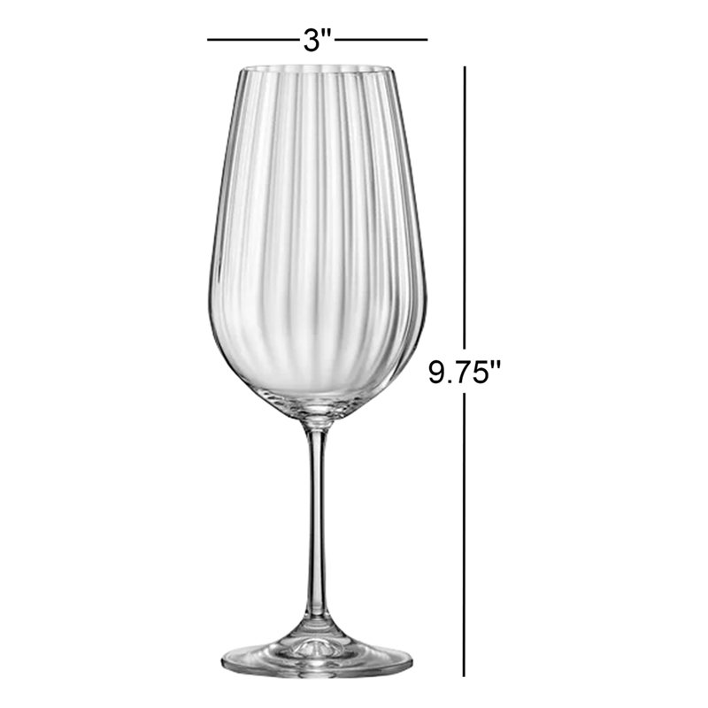 Viola Optic 19 oz. Verre à vin cristal rouge