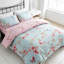 Blue Floral Reversible Double Duvet Cover Set - Premium Blossom Bedding