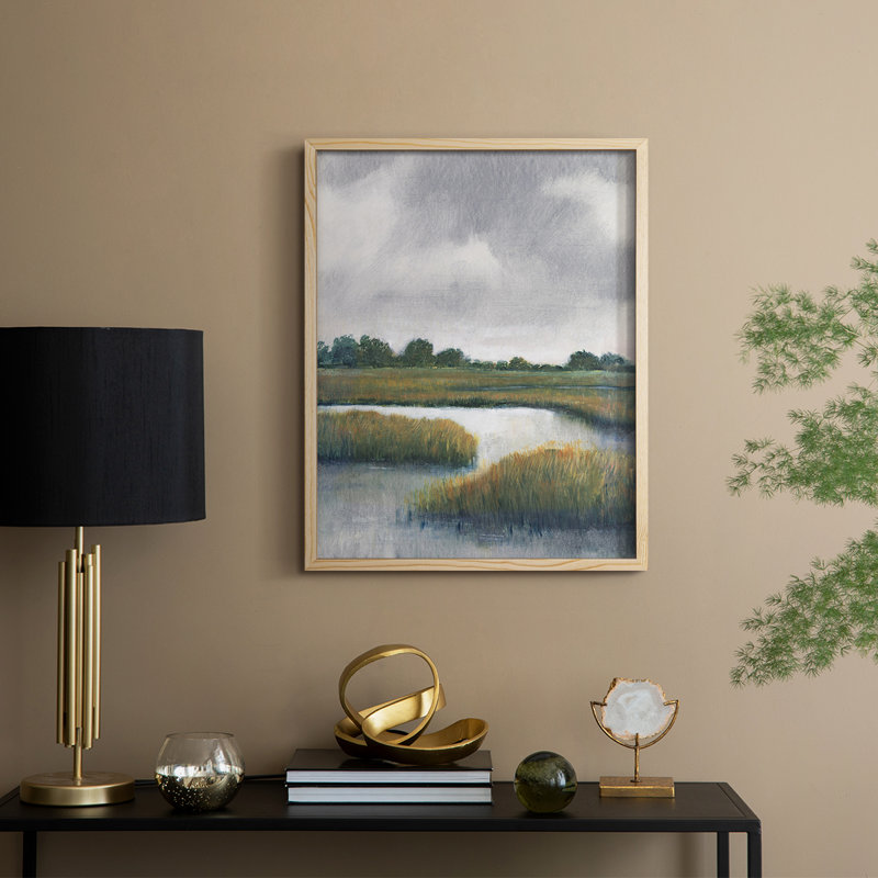Salt Marshes I, reproduction encadrée - bois massif, H 30 po x l 24 po