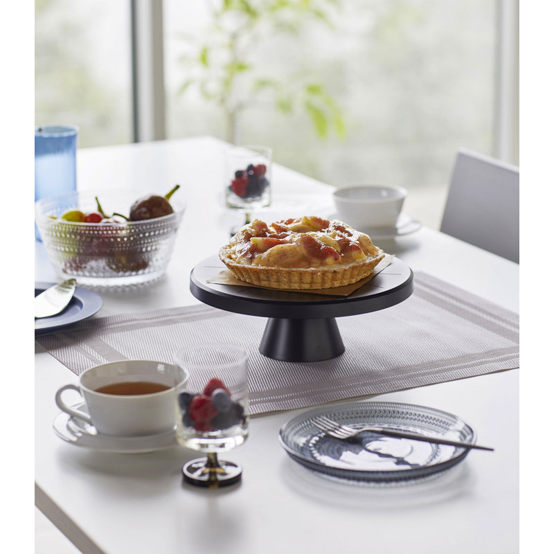 Black Stackable ABS Plastic Cake and Dessert Stand
