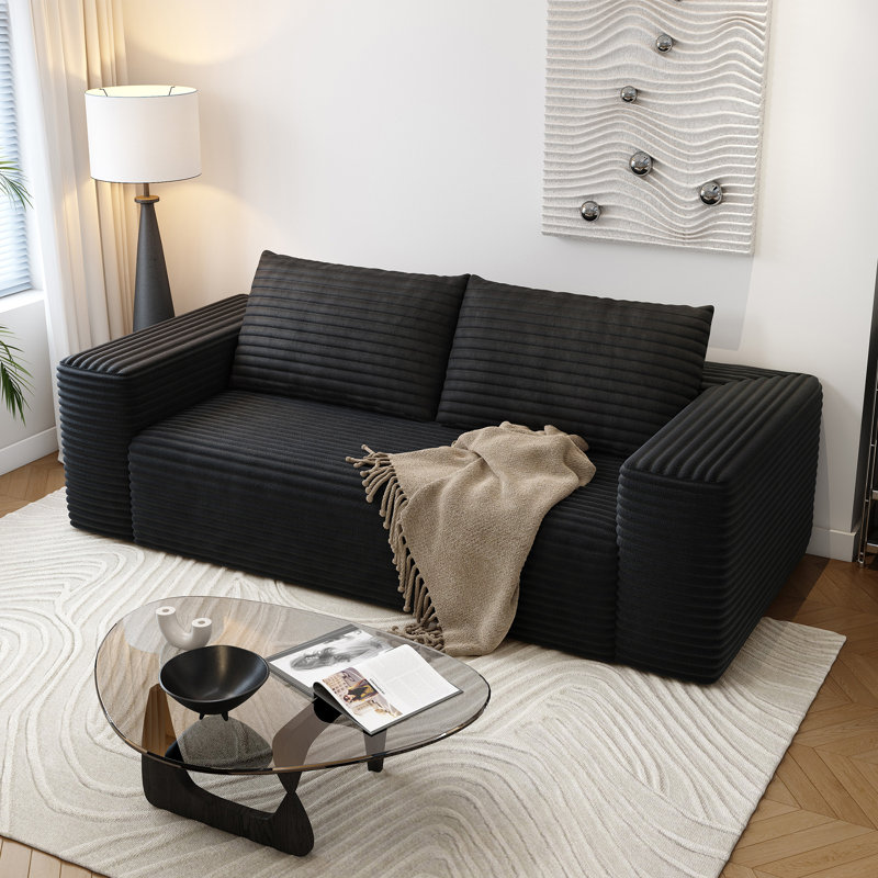 Canapé-causeuse, canapé modulaire avec mousse à mémoire de forme profonde, petit canapé-lit confortable pour les petits espaces, canapé sans assemblage pour salon, chambre à coucher, appartement