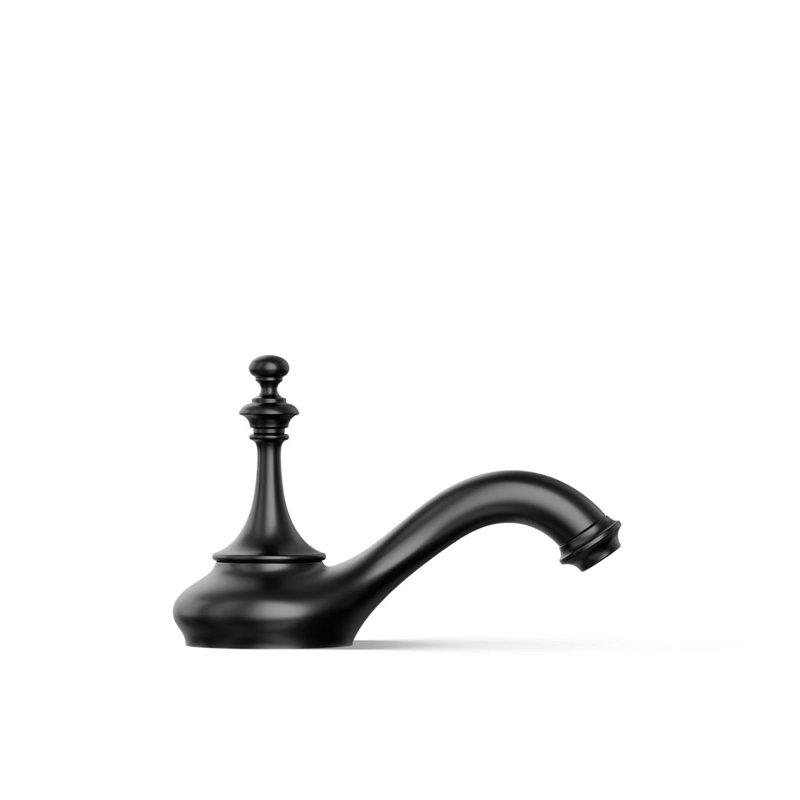 Artifacts Widespread Faucet Bathroom Sink with Drain Assembly, Matte Black