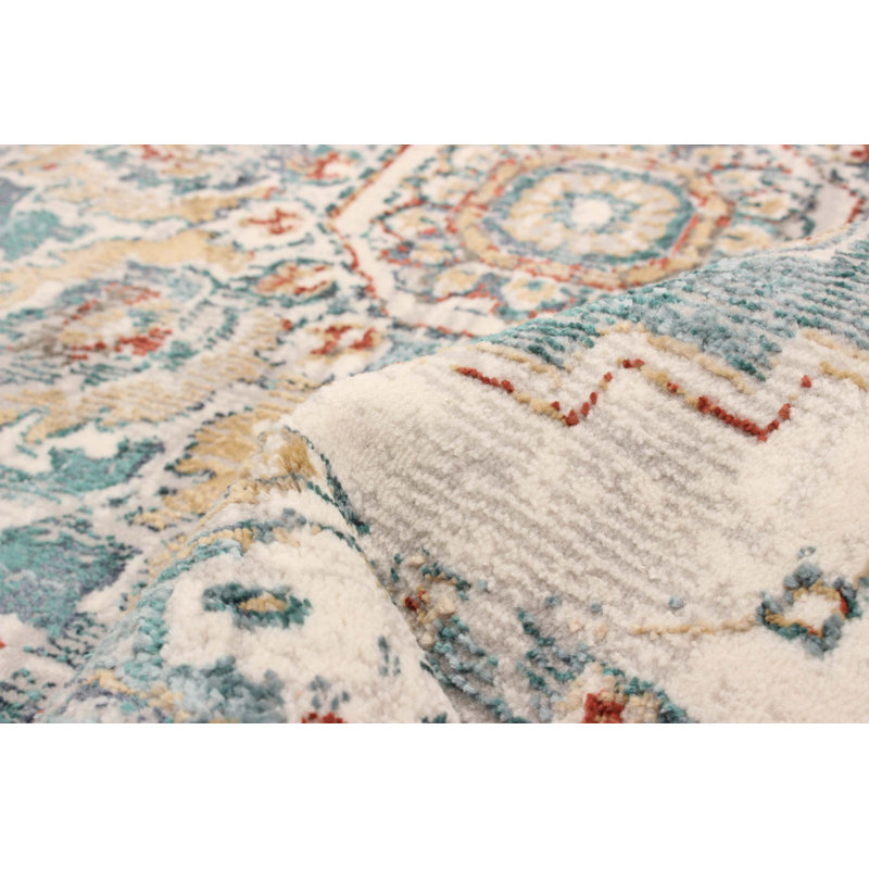 Tapis bleu sarcelle Legacy, Rectangle de 5 pi x 8 pi