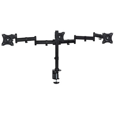 Mount-It Full Motion Triple Monitor Mount 3 Screen Desk Stand Fits 13 - 27 in. Computer Monitors