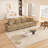 Corduroy Sofa Sectional Upholstered Couch Sleeper with Soft Pillows Backrest and Deep Seat-1658577628-1658577630