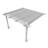 12x12 White Vinyl Elysium Attached Louvered Pergola