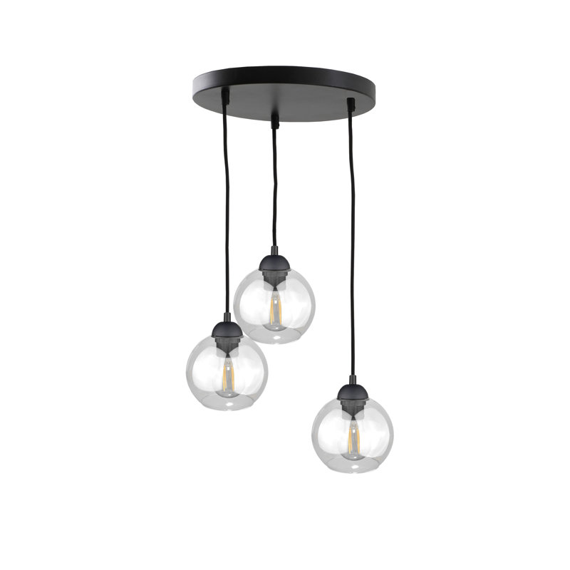 Biggs 3 - Light Kitchen Island Pendant, Black