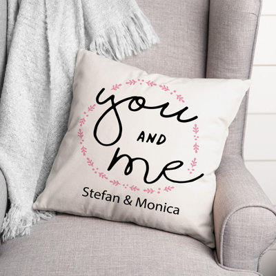  You and Me Wreath Square Pillow Cover & Insert