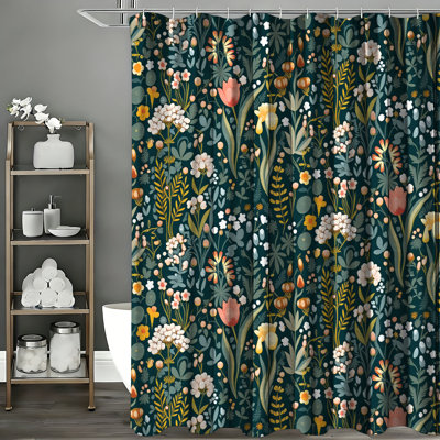 Shower Curtains with Hooks Included