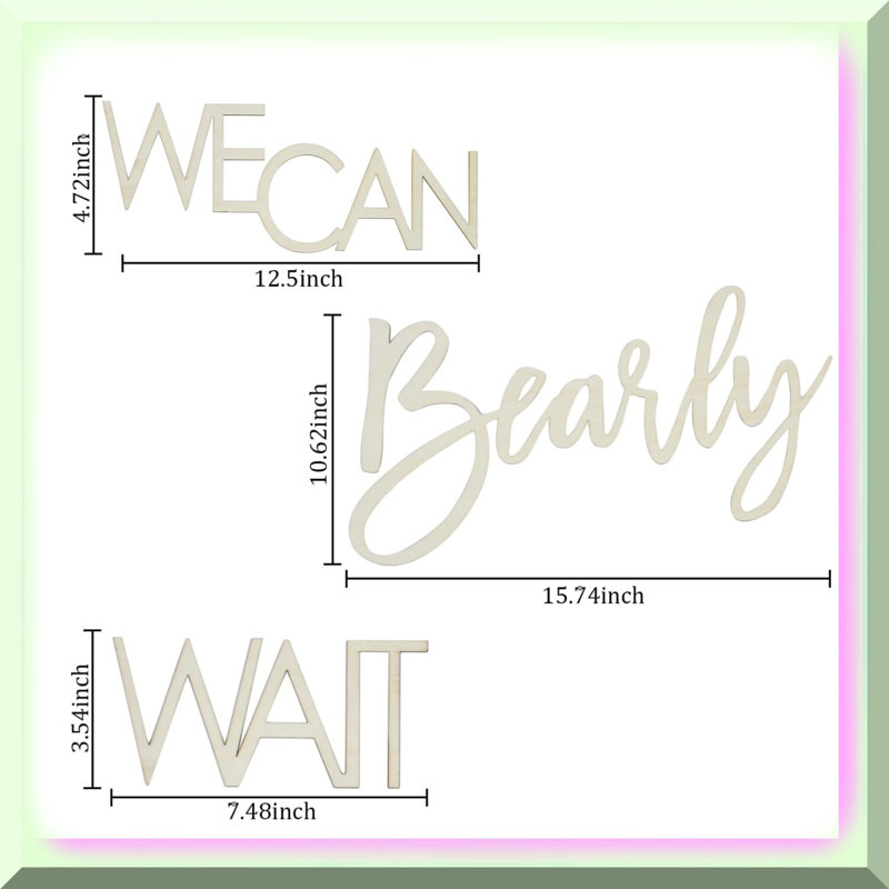 Wooden Bear Cutouts and Confetti Set
