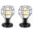 8.66" Black Desk Lamp Set with USB and Outlet
