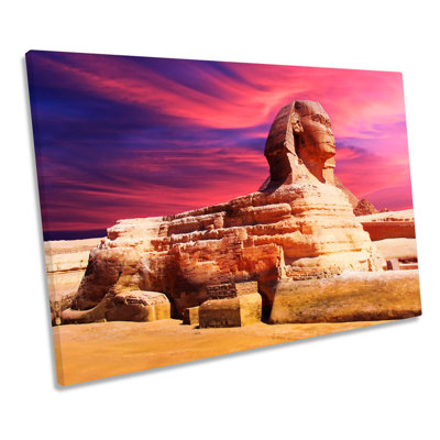 X0194 Sphinx Pyramid Egypt Sunset - Wrapped Canvas Art Prints