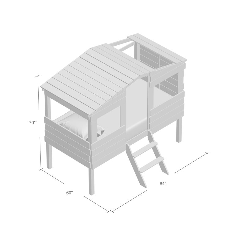 Korbin Kids Twin Loft Bed, Standalone