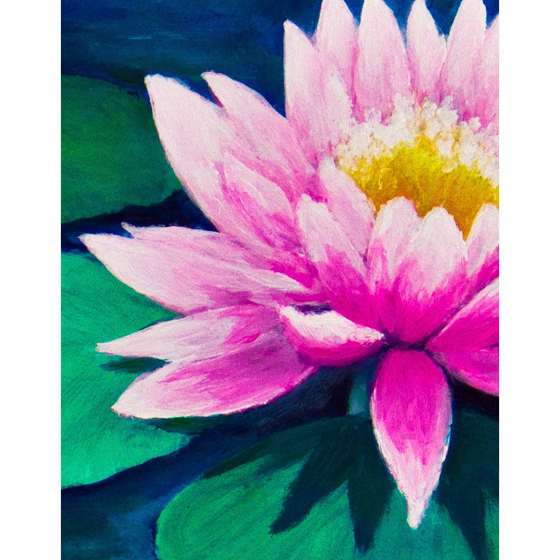 Peinture murale Koi Fish Water Lily, H 108 po x l 96 po