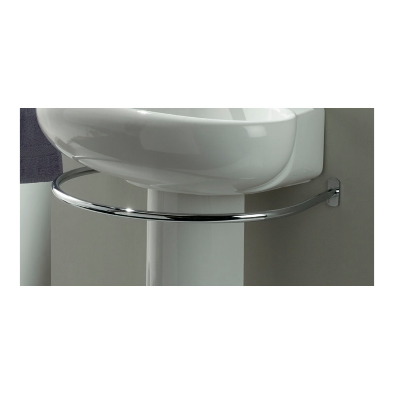 Porte-serviettes mural fluide, Chrome