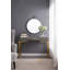 Miroir mural 24 po x 27 po avec cadre noir, miroir décoratif minimaliste contemporain pour le salon, le vestibule, le vestibule, la chambre à coucher