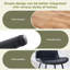Ensemble de table et de chaises. Table de salle à manger extensible moderne en bois aggloméré. Convient pour des rassemblements de différentes tailles. Combiné avec 4 chaises en polyuréthane artificiel noir-483410161-483410167