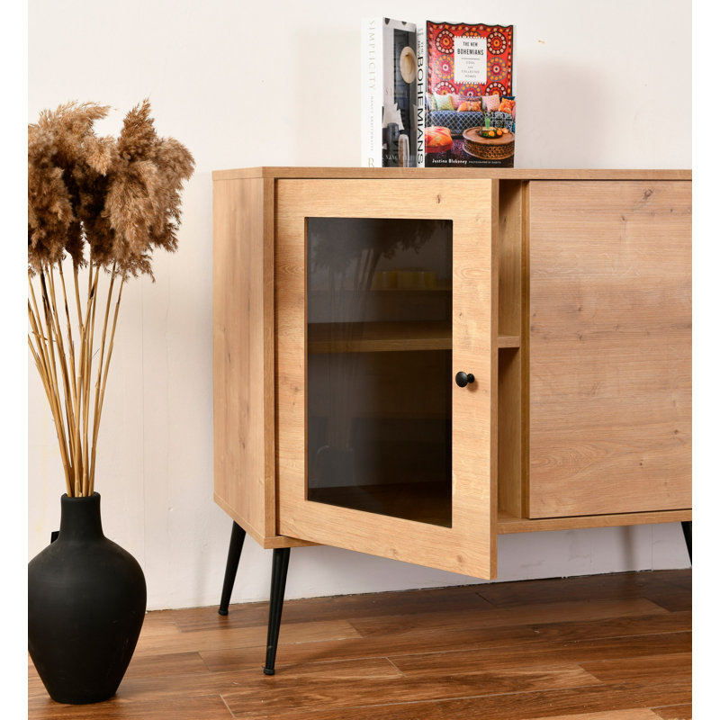 Wolina 81cm Console Table, Oak/Black