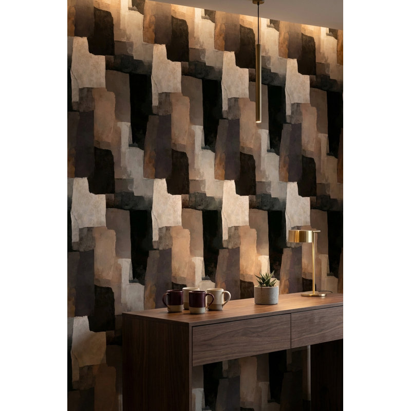 Abstract Wallpaper Geometric Minimalist Wall Decor