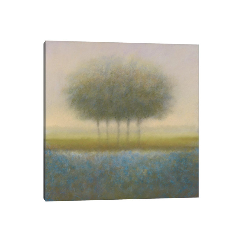Blue Group Of Trees by Hans Dolieslager - Wrapped Canvas Painting, 45.72 cm H x 45.72 cm W x 1.91 cm D