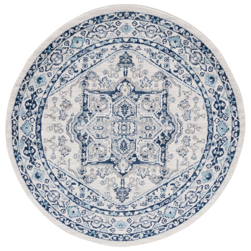Tulum Performance Oriental Rug, Round 6'7"