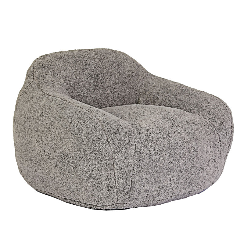 Bean Bag Chair, Light Gray Teddy
