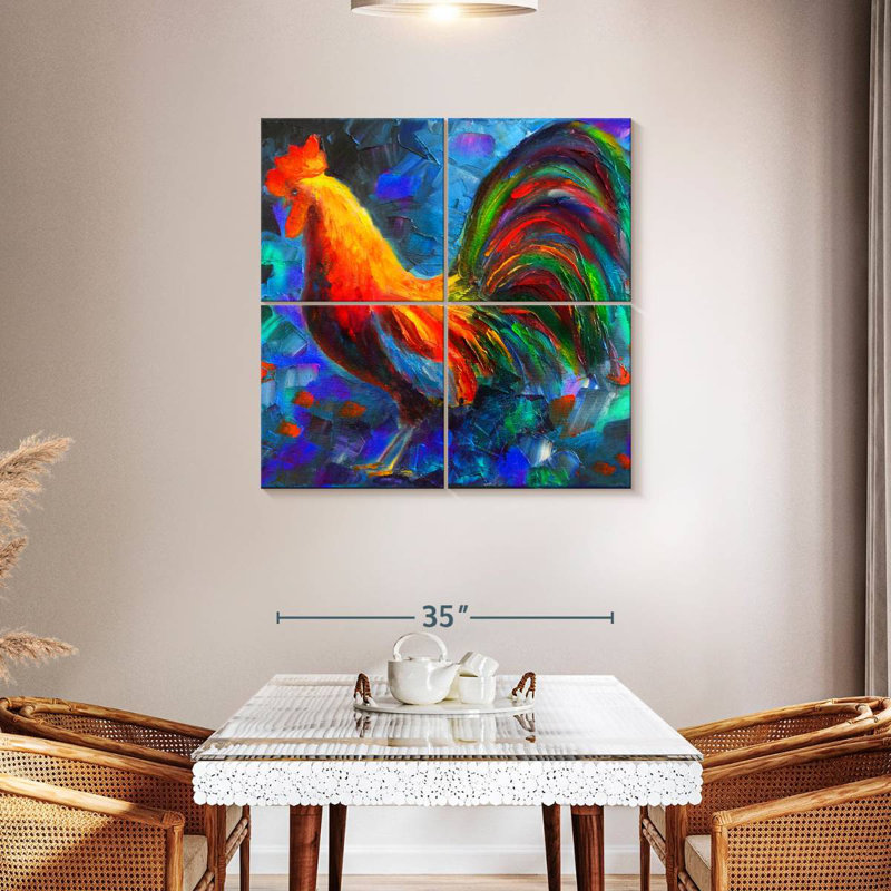 Brampt Colorful Chicken, 38" H x 38" W