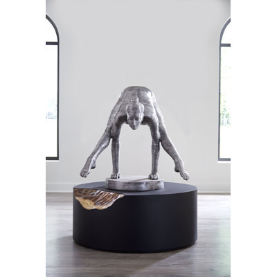 Balancing Body Statue, Aluminum