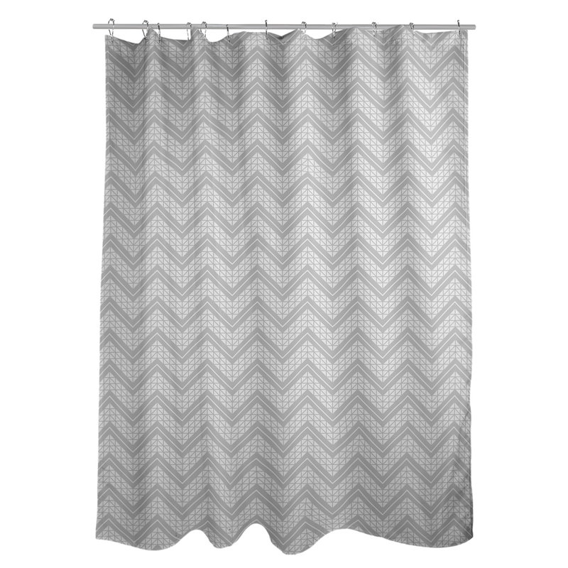 Rideau de douche simple à chevrons à la main classic, Aqua / noir