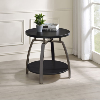 Kaedin Round End Table with Storage
