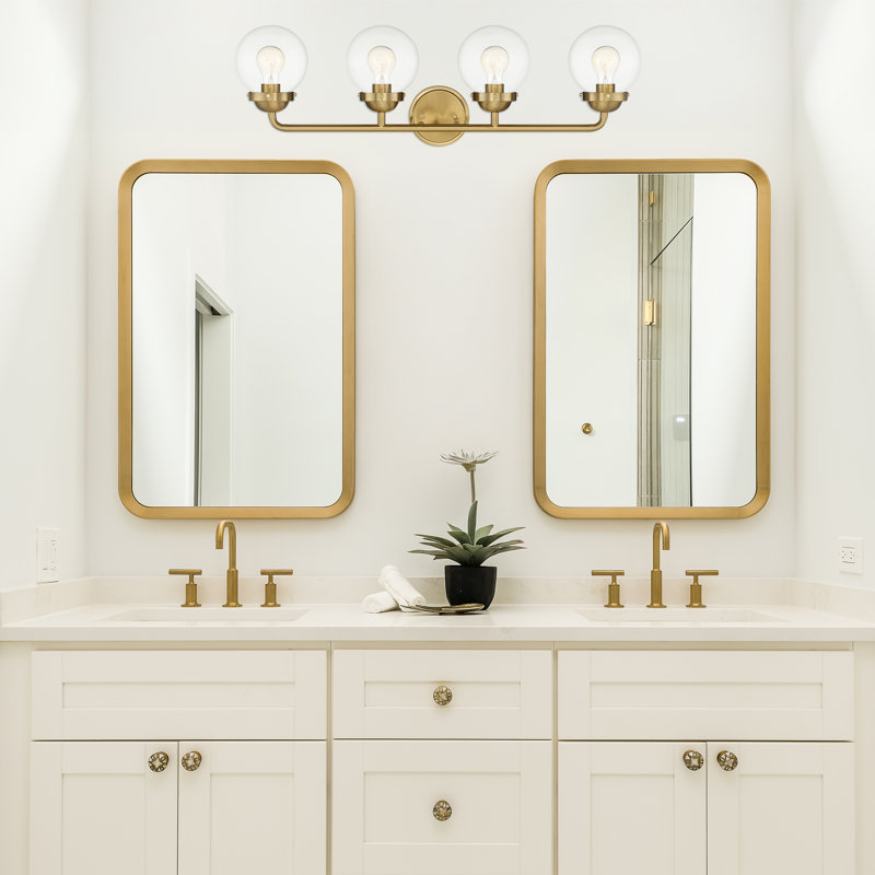 Parlez Dimmable Bath Bar, Brushed Gold, 4