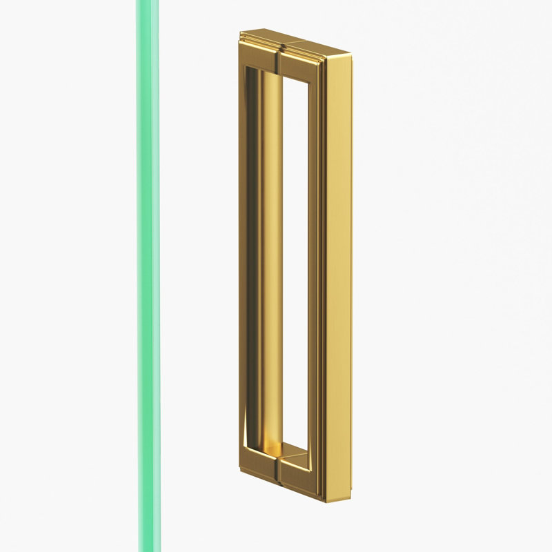 Square Stepped Cabinet Pull With Rounded Back, Satin Brass, 6"