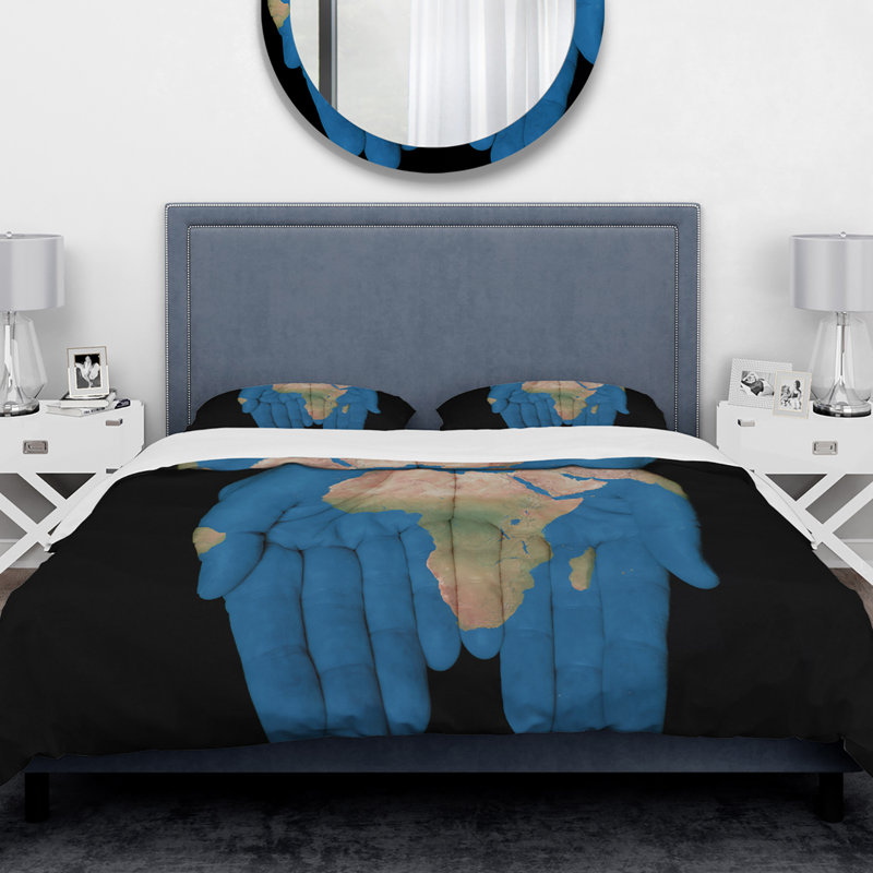 Ensemble de housse de couette Designart, Housse simple + 1 taie décorative