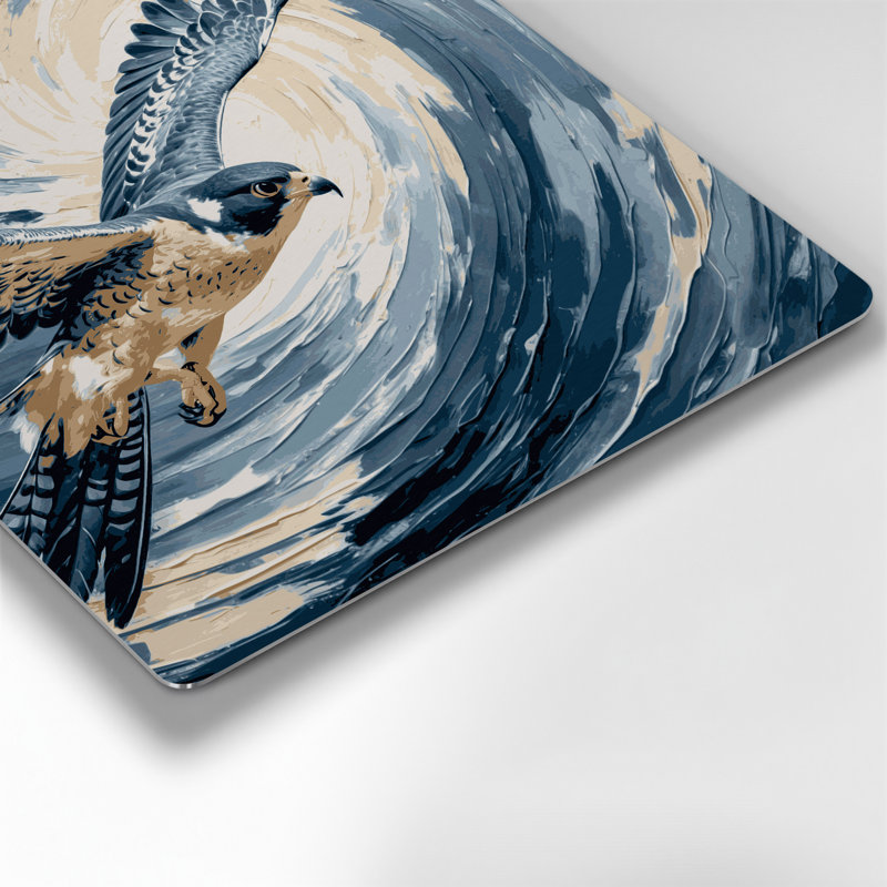 Oiseaux, art mural bleu faucon pèlerin