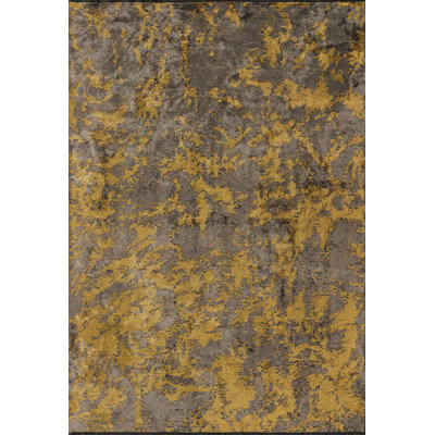 Rapture Yellow/Gray Luxury Area Rug