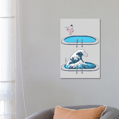 Sumo Wave 1 Piece Wrapped Canvas Painting