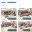 Canapé rembourré 163 po avec repose-pieds-87873243
