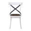Ensemble de 2 chaises d'appoint de salle à manger de style rustique moderne avec dossier en X pour des sièges élégants et durables