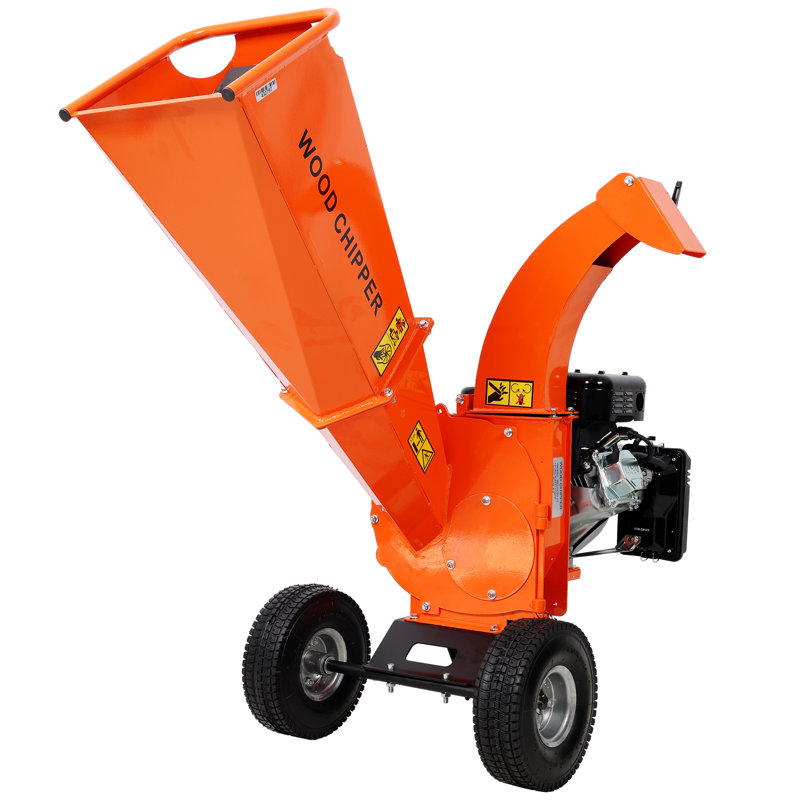 Déchiqueteuse-déchiqueteuse à bois 7ch, déchiqueteuse à déchiqueteuse de 7 pouces, capacité de 3 pouces, capacité de 212cc alimentée au gaz avec goulotte d'alimentation prolongée pour les branches, les branches et les débris de jardin