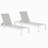 Outdoor Chaise Lounge Chair Set of 2, Aluminum Adjustable Outside Chair for Pool Patio Beach Yard, All Weather Use UV Resistant 400lbs Weight Capacity-1253465974