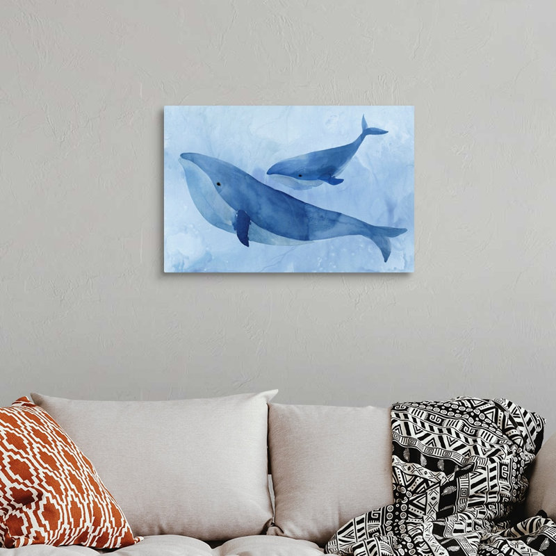 «Blue Spirits II» par Isabelle Z - reproduction d'art, Toile tendue, H 20 po x l 30 po x P 1,25 po